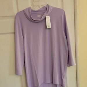 Lands' End Lavender Cowl Neck Tunic